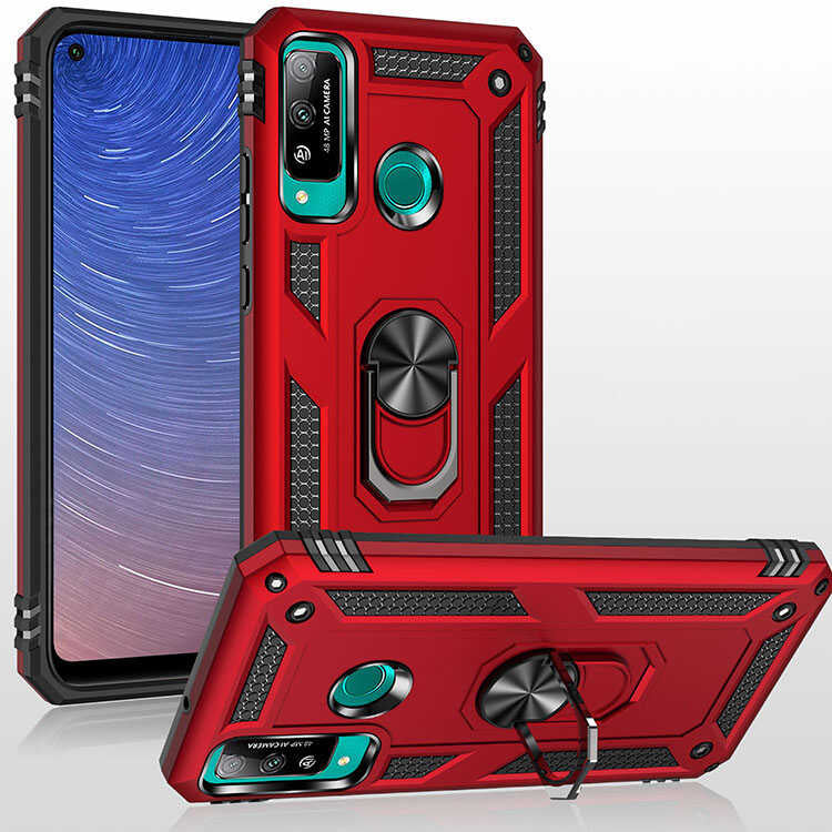 Huawei P40 Lite E Kılıf Zore Vega Kapak Siyah