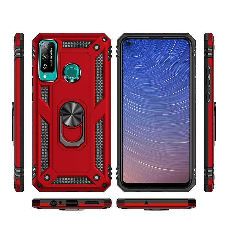 Huawei P40 Lite E Kılıf Zore Vega Kapak Kırmızı