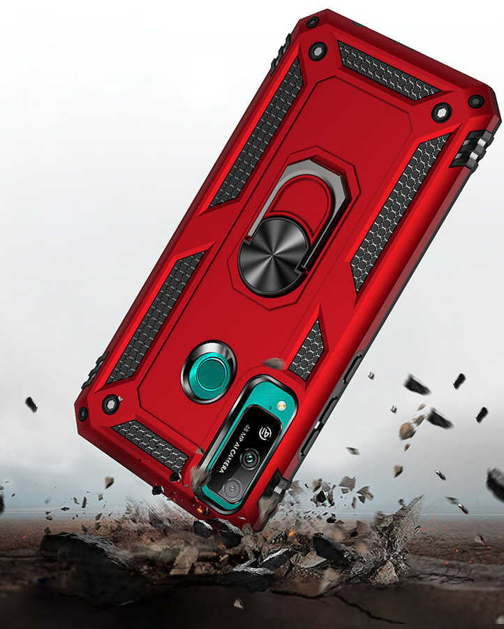 Huawei P40 Lite E Kılıf Zore Vega Kapak Siyah