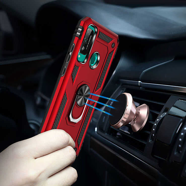 Huawei P40 Lite E Kılıf Zore Vega Kapak Siyah