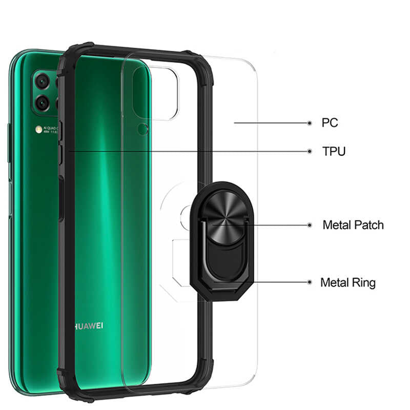 Huawei P40 Lite Kılıf Zore Mola Kapak Siyah