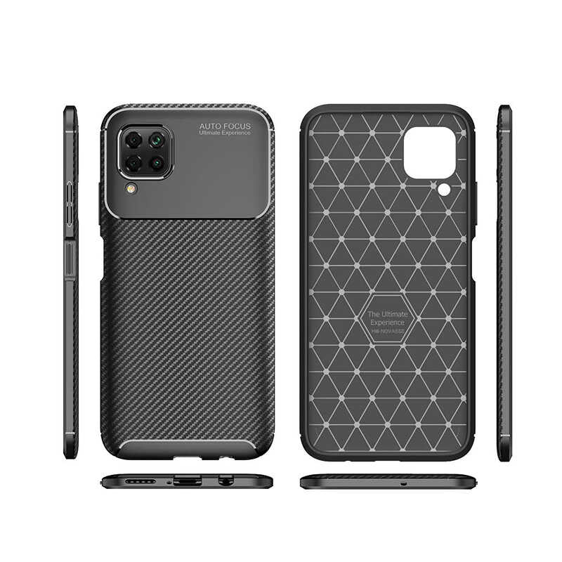 Huawei P40 Lite Kılıf Zore Negro Silikon Kapak Siyah