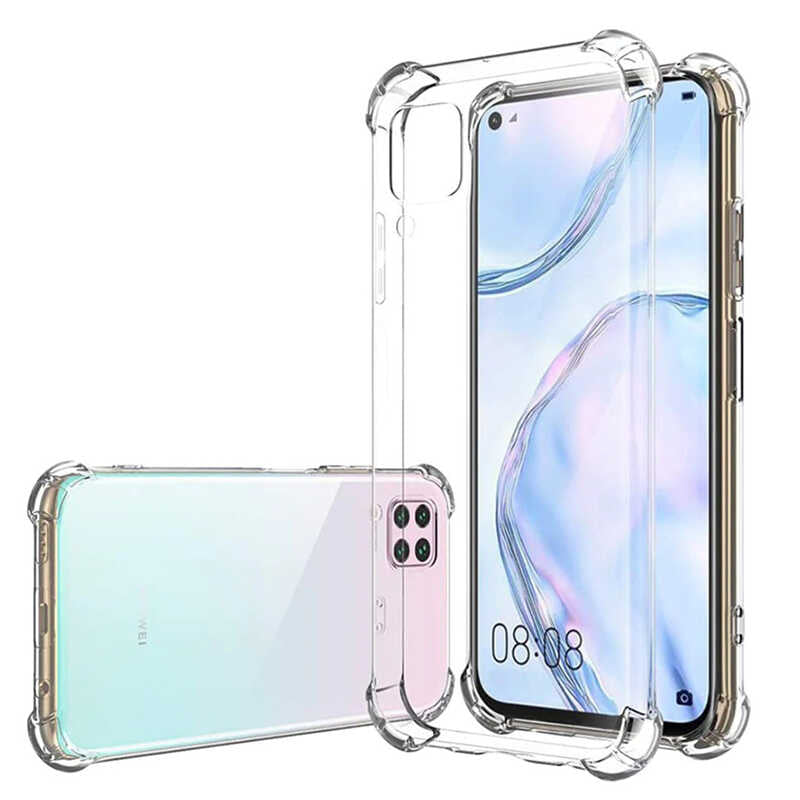Huawei P40 Lite Kılıf Zore Nitro Anti Shock Silikon Renksiz