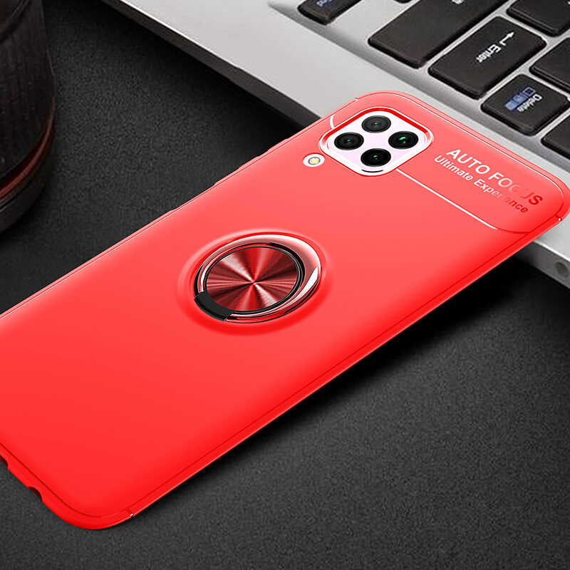 Huawei P40 Lite Kılıf Zore Ravel Silikon Kapak Kırmızı