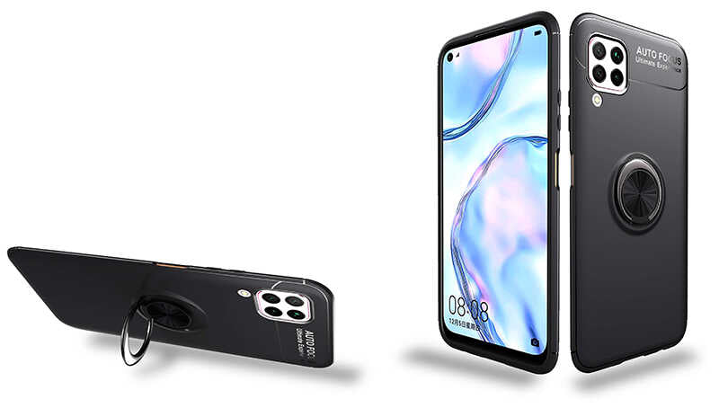 Huawei P40 Lite Kılıf Zore Ravel Silikon Kapak Kırmızı