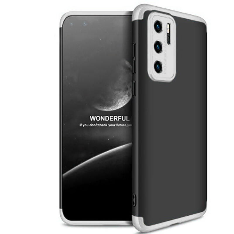 Huawei P40 Pro Kılıf Zore Ays Kapak Siyah-Gri