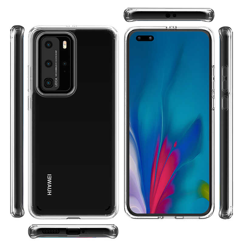 Huawei P40 Pro Kılıf Zore Coss Kapak Renksiz