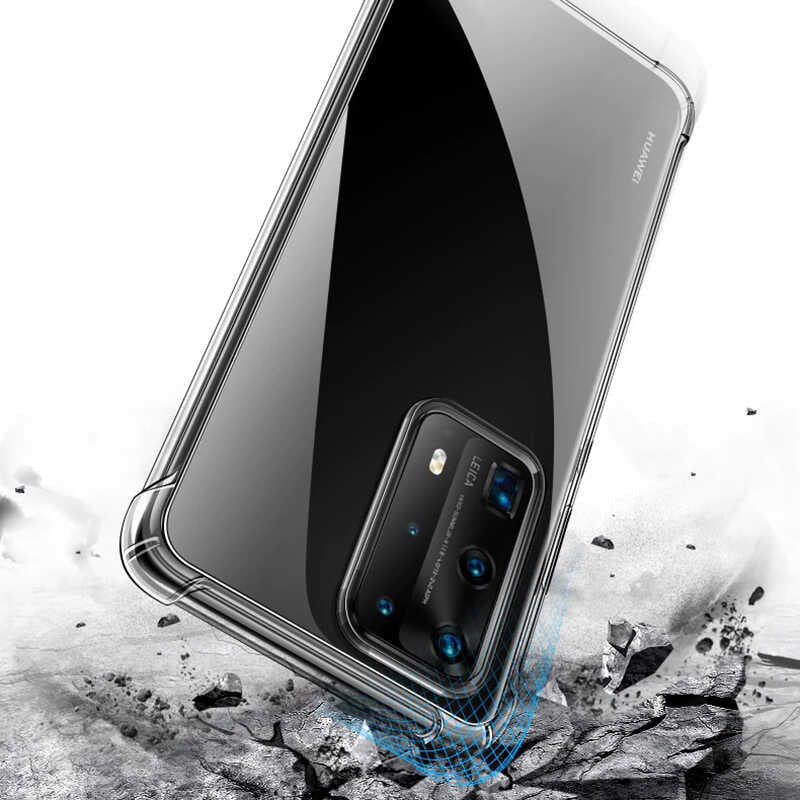Huawei P40 Pro Kılıf Zore Nitro Anti Shock Silikon Renksiz