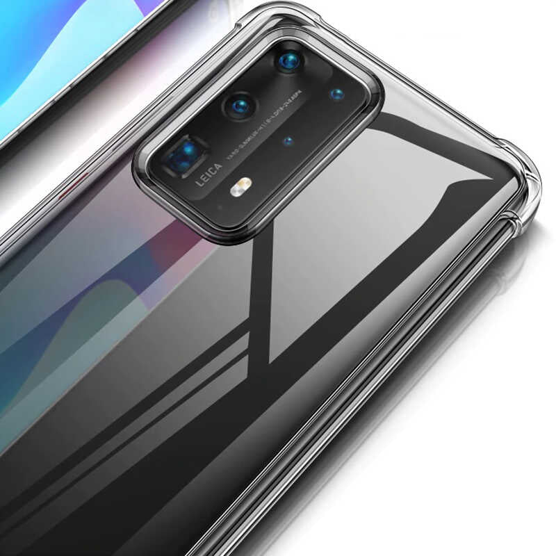 Huawei P40 Pro Kılıf Zore Nitro Anti Shock Silikon Renksiz