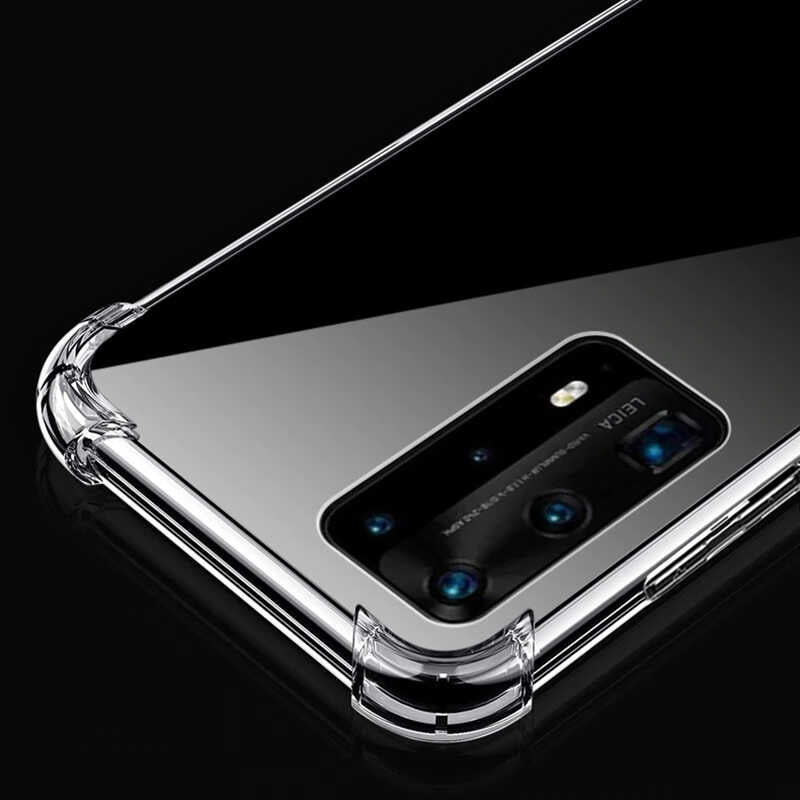 Huawei P40 Pro Kılıf Zore Nitro Anti Shock Silikon Renksiz