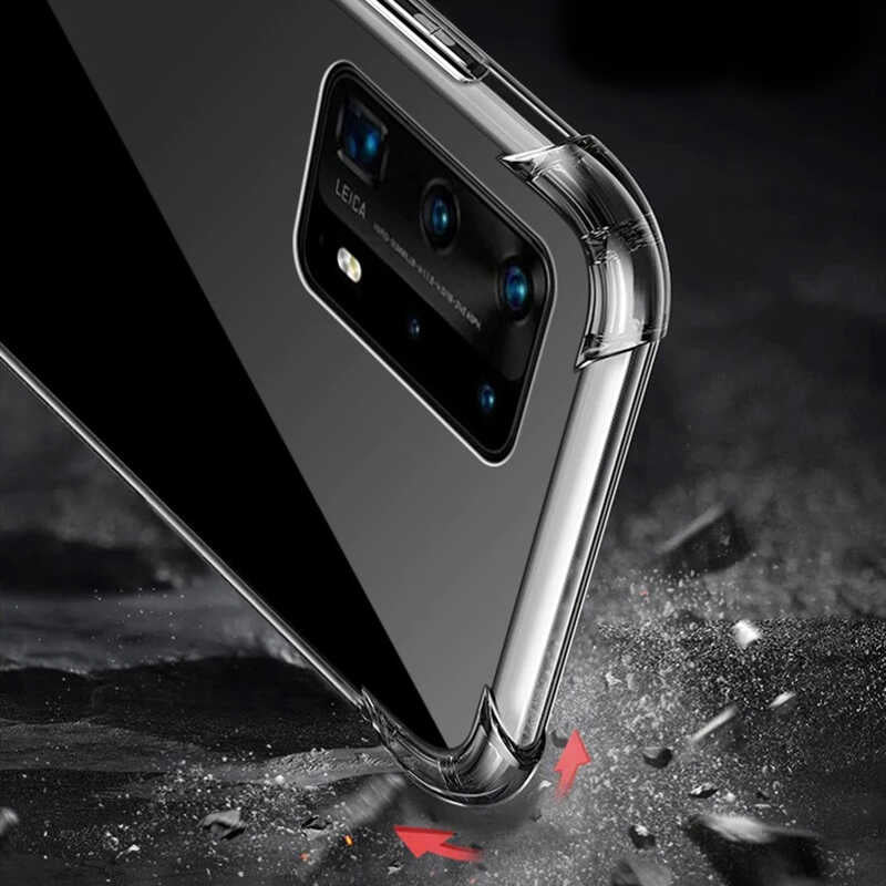 Huawei P40 Pro Kılıf Zore Nitro Anti Shock Silikon Renksiz