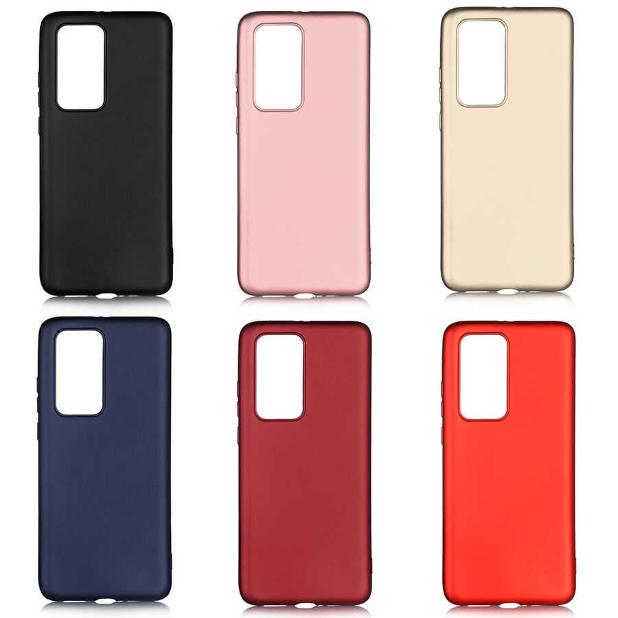 Huawei P40 Pro Kılıf Zore Premier Silikon Kapak Saks Mavi