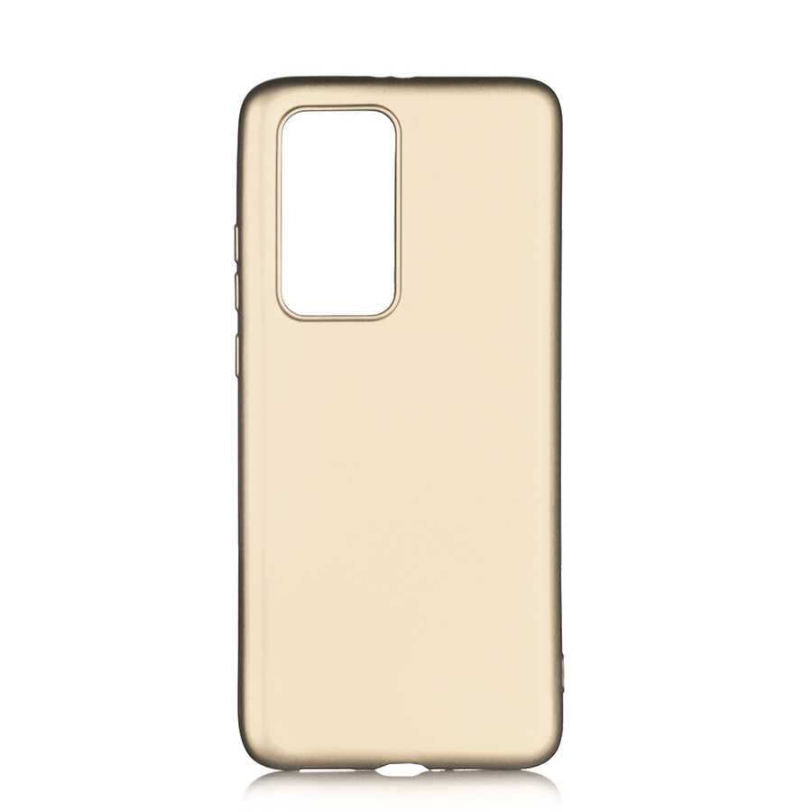 Huawei P40 Pro Kılıf Zore Premier Silikon Kapak Gold