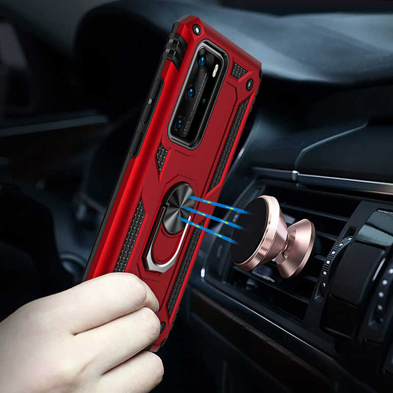 Huawei P40 Pro Kılıf Zore Vega Kapak Mavi