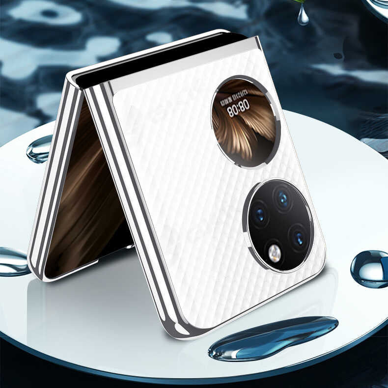 Huawei P50 Pocket Kılıf Zore Kıpta Kapak Siyah