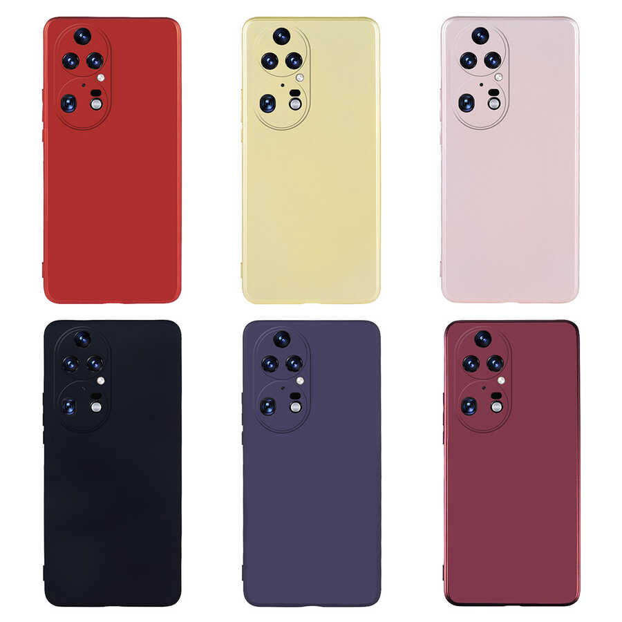 Huawei P50 Pro Kılıf Zore Premier Silikon Kapak Saks Mavi