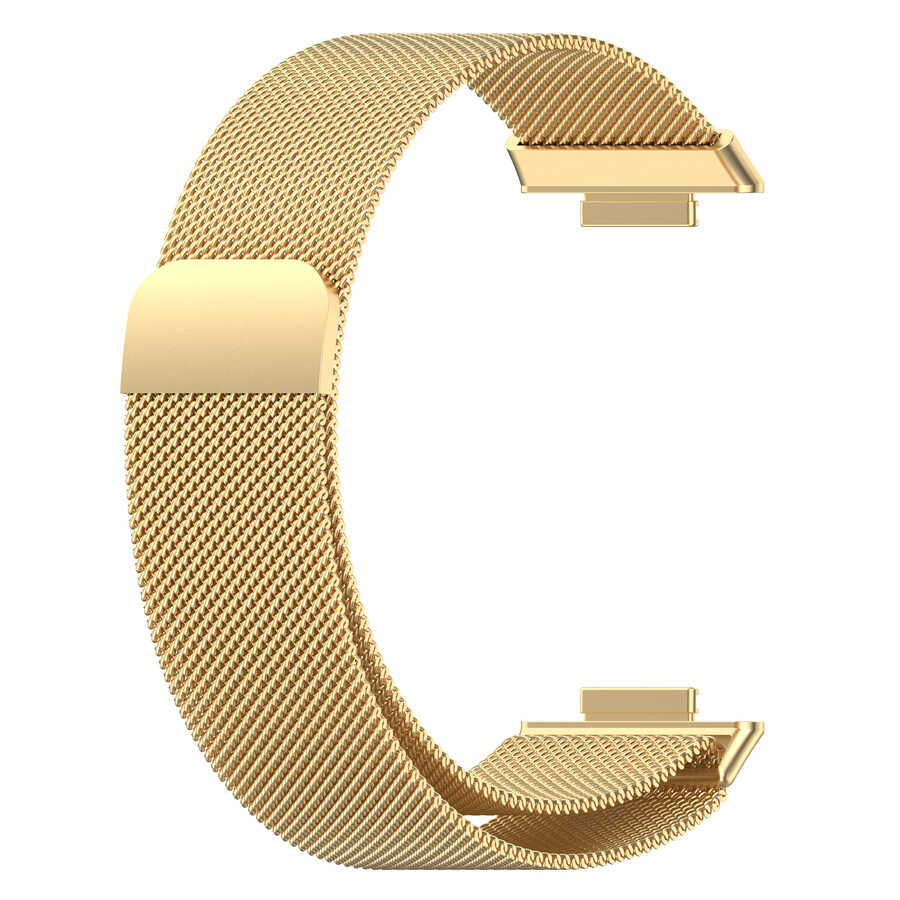 Huawei Watch Fit 2 Zore KRD-01 Metal Kordon Gold