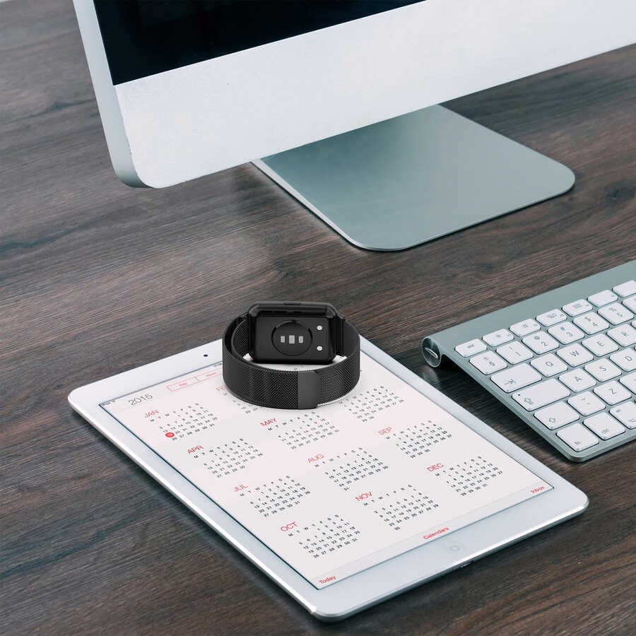 Huawei Watch Fit 2 Zore KRD-01 Metal Kordon Gümüş