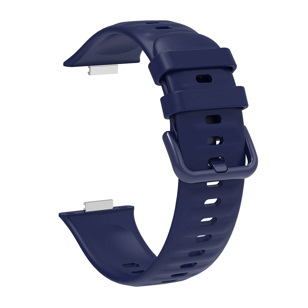 Huawei Watch Fit 3 Band Serisi Klasik Kordon Silikon Strap Kayış Lila