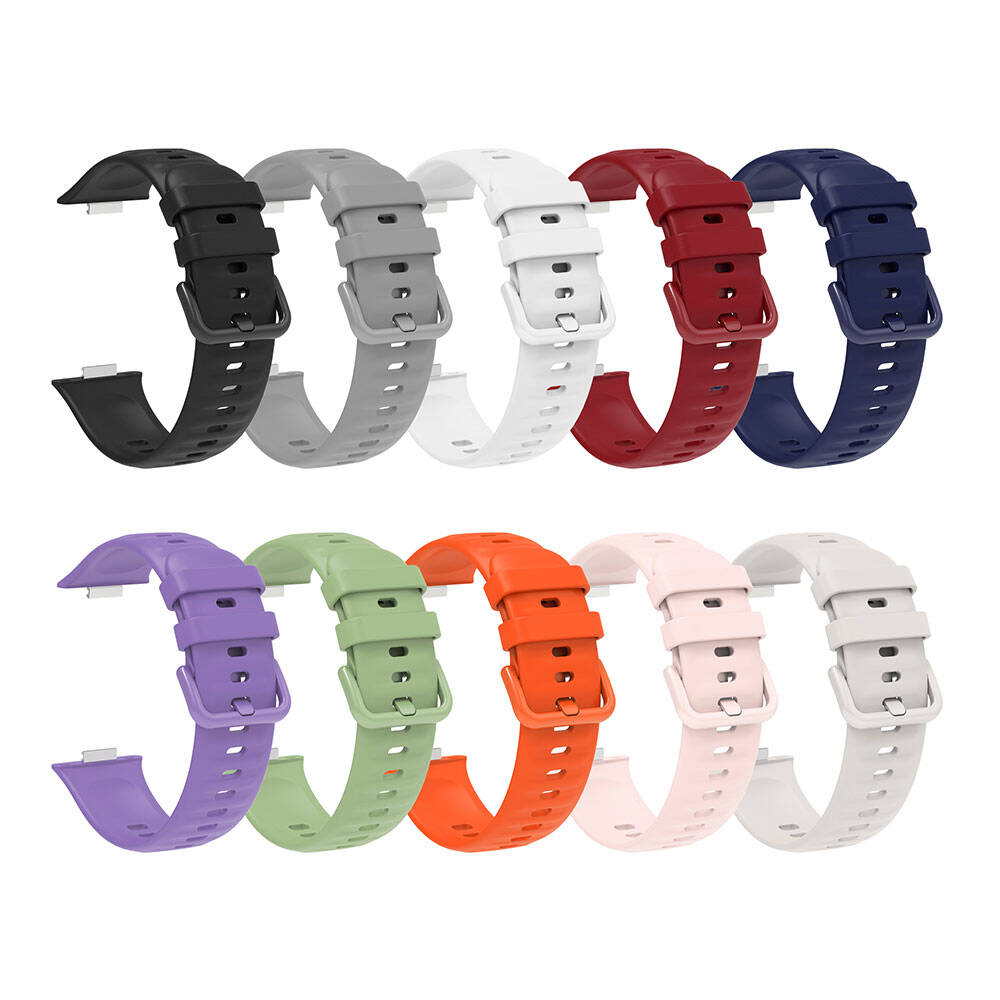 Huawei Watch Fit 3 Band Serisi Klasik Kordon Silikon Strap Kayış Mint