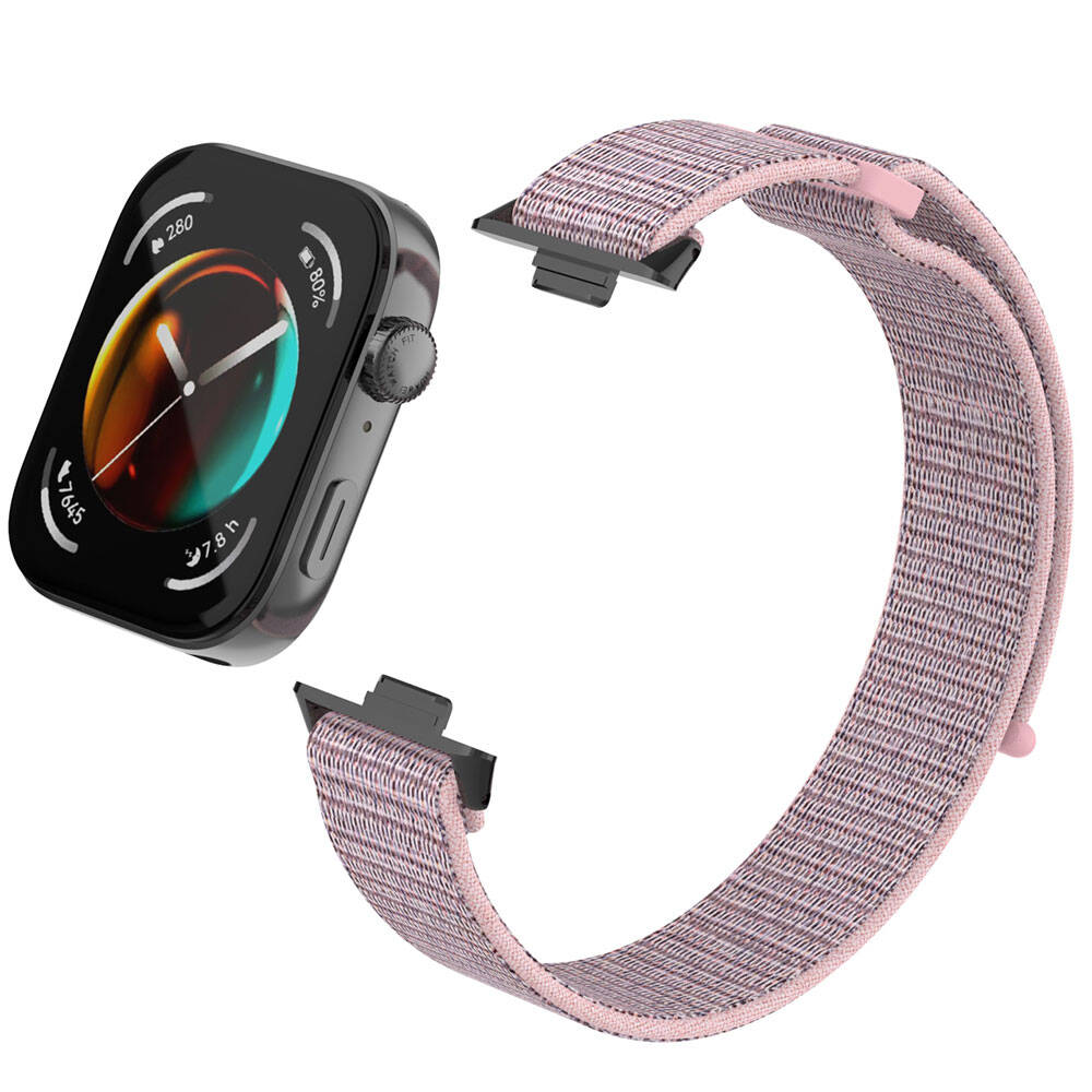 Huawei Watch Fit 3 Zore KRD-03 Hasır Kordon Siyah