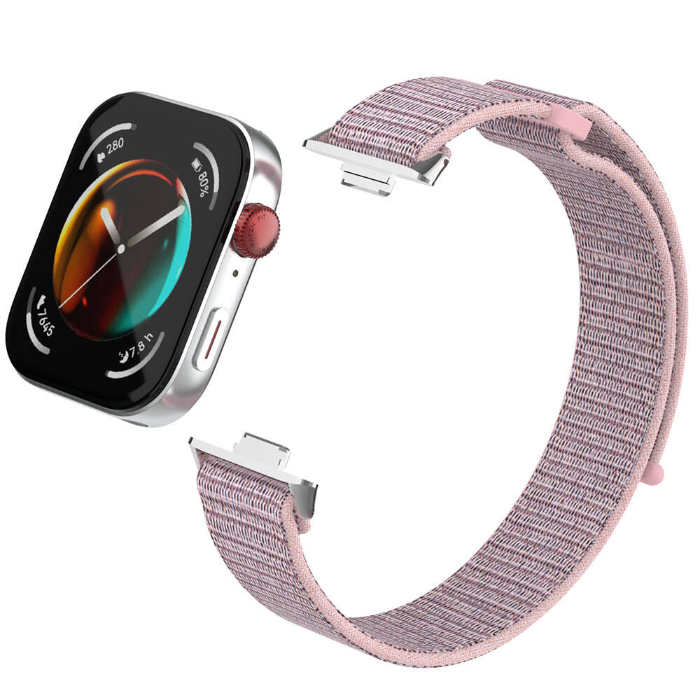 Huawei Watch Fit 3 Zore KRD-03 Hasır Kordon İndigo