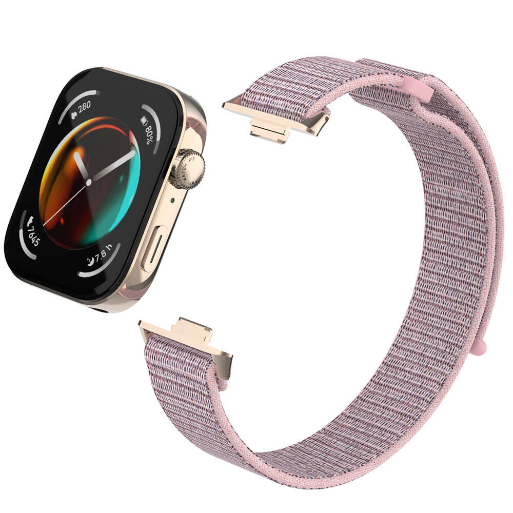 Huawei Watch Fit 3 Zore KRD-03 Hasır Kordon Deep Olive