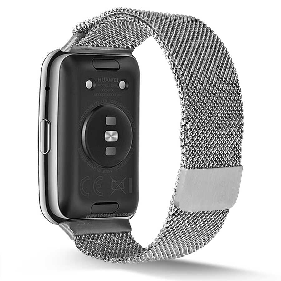 Huawei Watch Fit Zore KRD-01 Metal Kordon Siyah