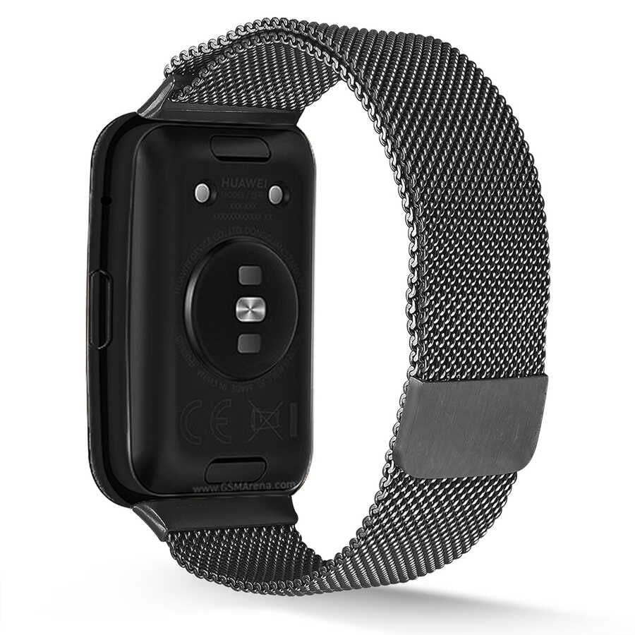 Huawei Watch Fit Zore KRD-01 Metal Kordon Siyah