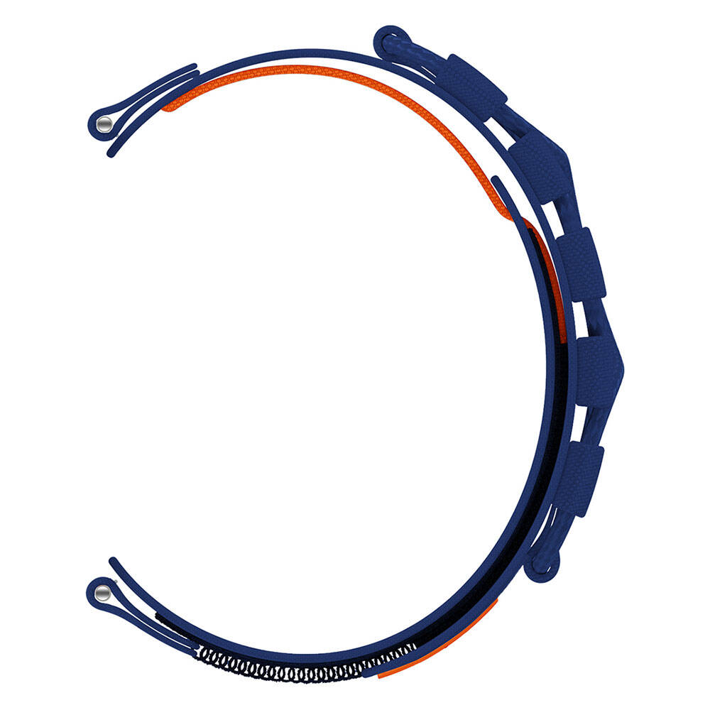 Huawei Watch GT 3 46mm Zore KRD-112 22mm Orbital Örgülü Halat Tasarımlı Naylon Kumaş Hasır Kordon Mavi