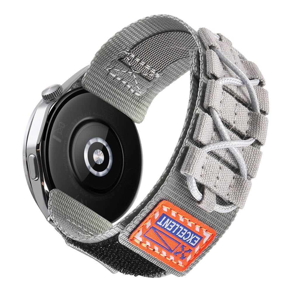 Huawei Watch GT 3 46mm Zore KRD-112 22mm Orbital Örgülü Halat Tasarımlı Naylon Kumaş Hasır Kordon Yeşil