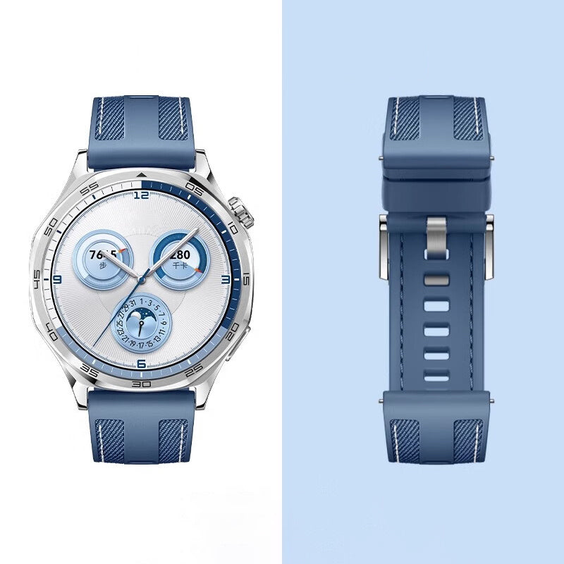 Huawei Watch GT 5 Zore KRD-128 Silikon Kordon Mavi