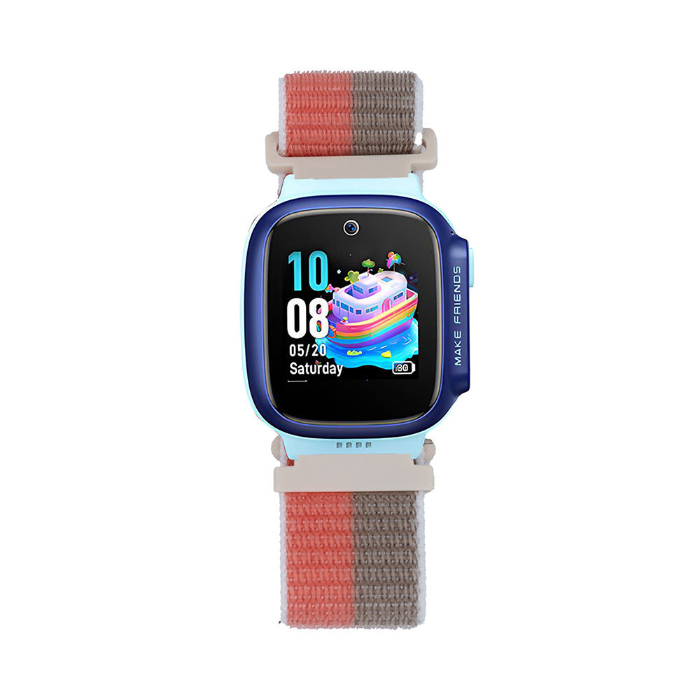 Huawei Watch GT5 Pro 42mm Zore KRD-03 Çocuklara Özel Hasır Kordon Kırmızı-Kahverengi