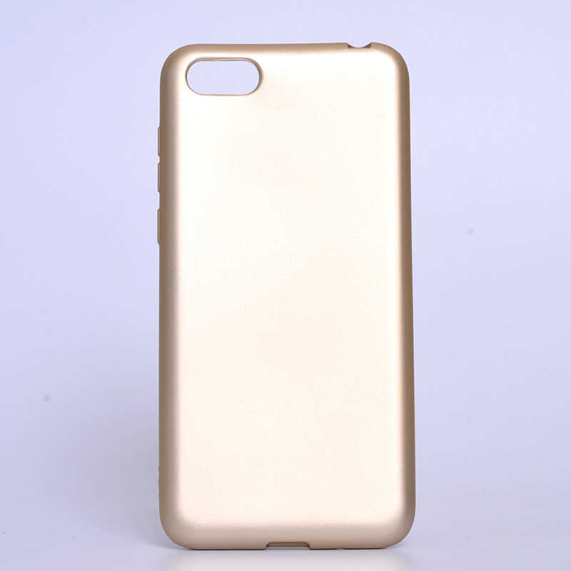 Huawei Y5 2018 Kılıf Zore Premier Silikon Kapak Gold