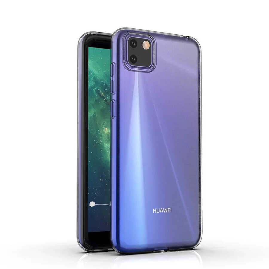 Huawei Y5P Kılıf Zore Süper Silikon Kapak Renksiz