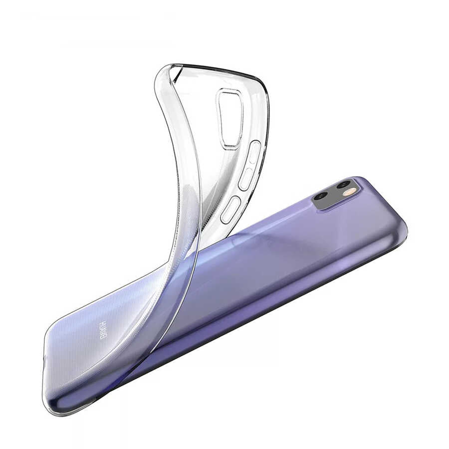 Huawei Y5P Kılıf Zore Süper Silikon Kapak Renksiz