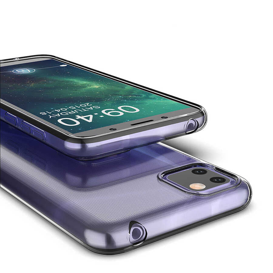 Huawei Y5P Kılıf Zore Süper Silikon Kapak Renksiz