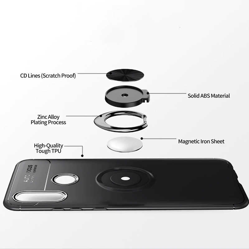 Huawei Y6 2019 Kılıf Zore Ravel Silikon Kapak Mavi