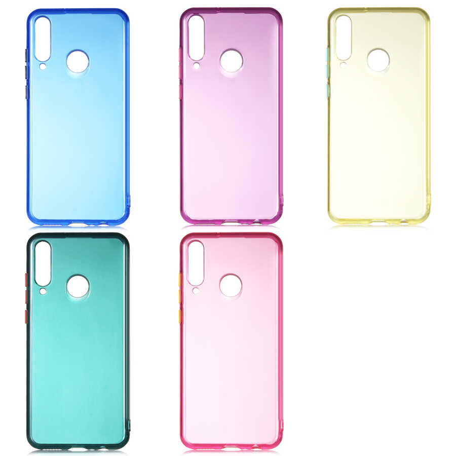 Huawei Y6P Kılıf Zore Bistro Kapak Mavi