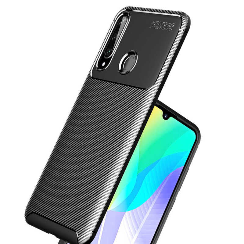 Huawei Y6P Kılıf Zore Negro Silikon Kapak Lacivert