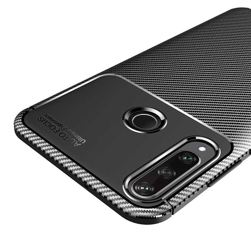 Huawei Y6P Kılıf Zore Negro Silikon Kapak Lacivert