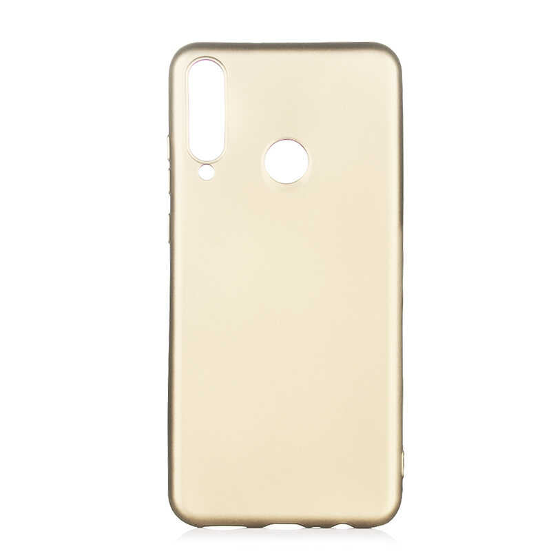 Huawei Y6P Kılıf Zore Premier Silikon Kapak Gold