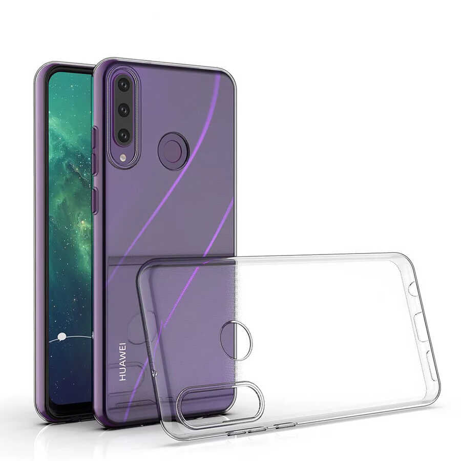 Huawei Y6P Kılıf Zore Süper Silikon Kapak Renksiz