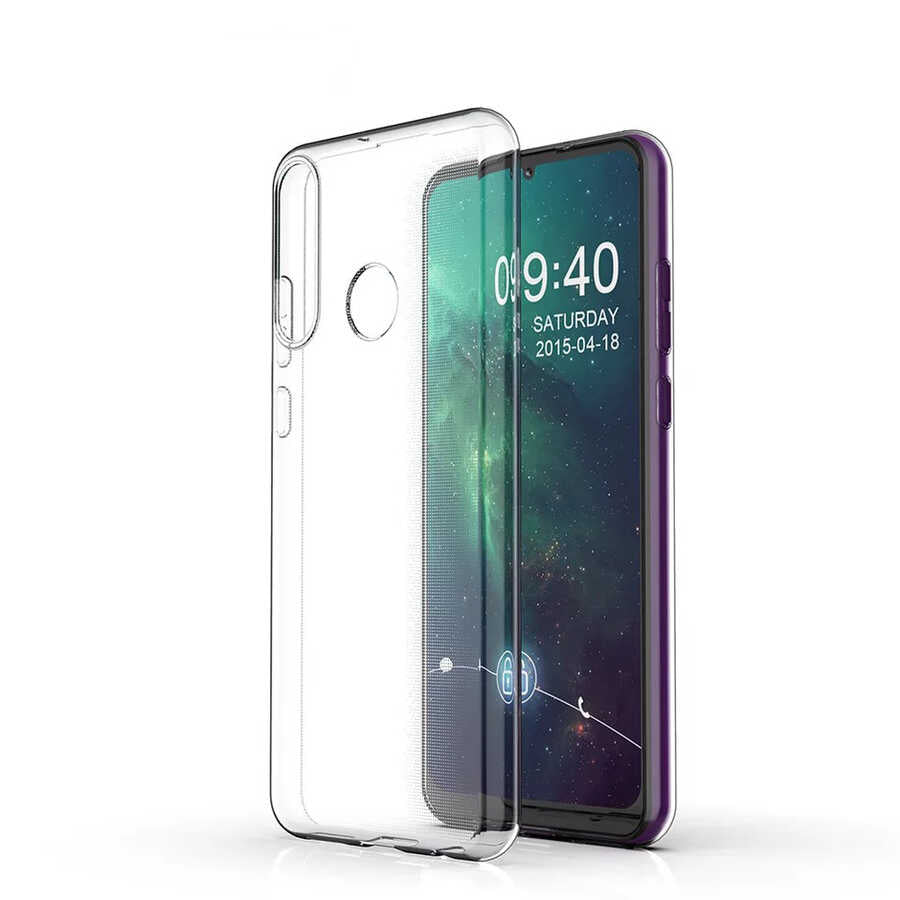 Huawei Y6P Kılıf Zore Süper Silikon Kapak Renksiz