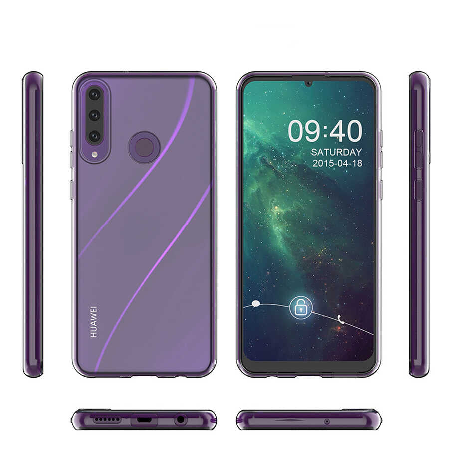 Huawei Y6P Kılıf Zore Süper Silikon Kapak Renksiz