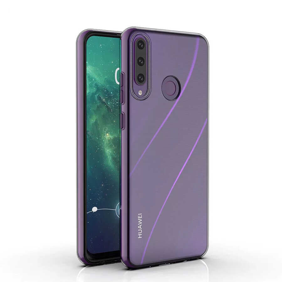 Huawei Y6P Kılıf Zore Süper Silikon Kapak Renksiz