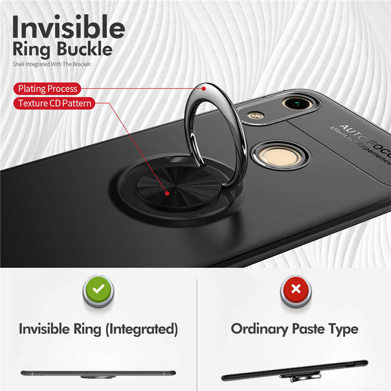 Huawei Y6S 2019 Kılıf Zore Ravel Silikon Kapak Siyah-Mavi