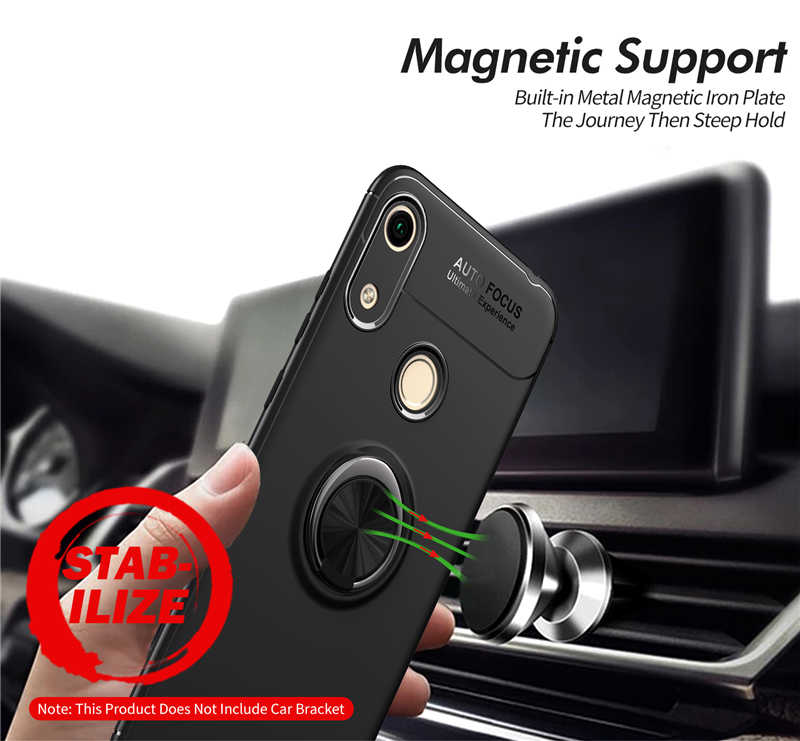 Huawei Y6S 2019 Kılıf Zore Ravel Silikon Kapak Siyah-Mavi