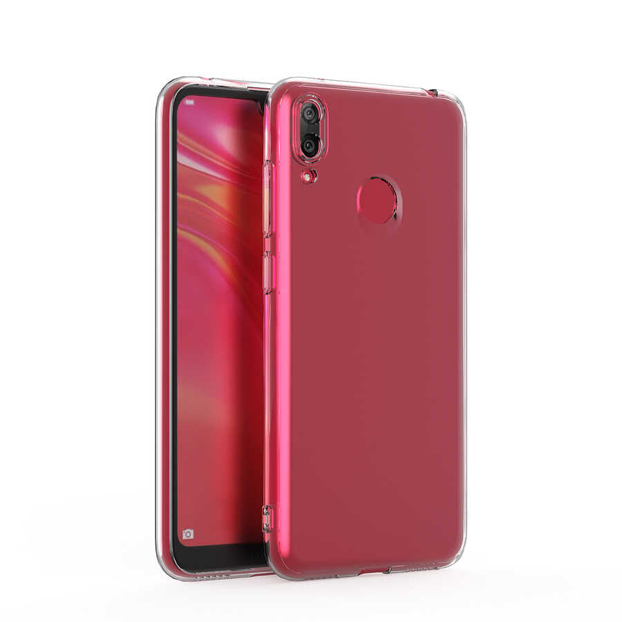 Huawei Y7 Prime 2019 Kılıf Zore Kamera Korumalı Süper Silikon Kapak Renksiz