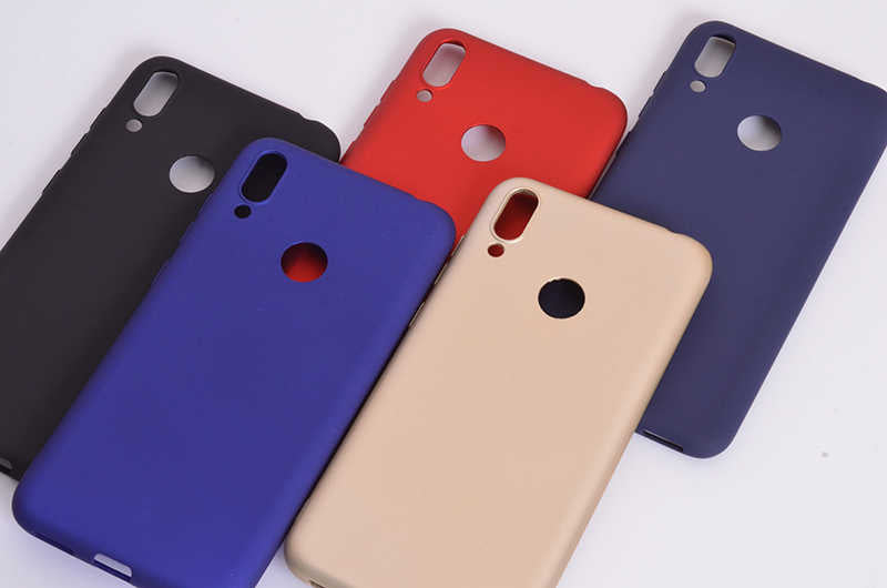 Huawei Y7 Prime 2019 Kılıf Zore Premier Silikon Kapak Saks Mavi